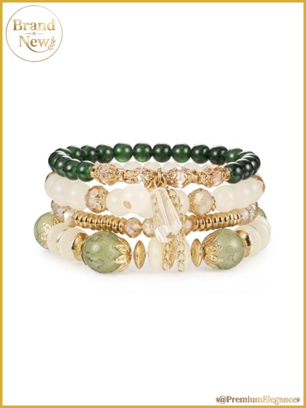Boho Stretch Bracelet Set Natural Stone Stackable Jewelry Gift for Women